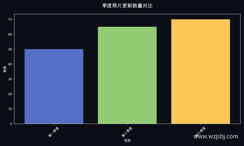 季度照片更新数量对比
